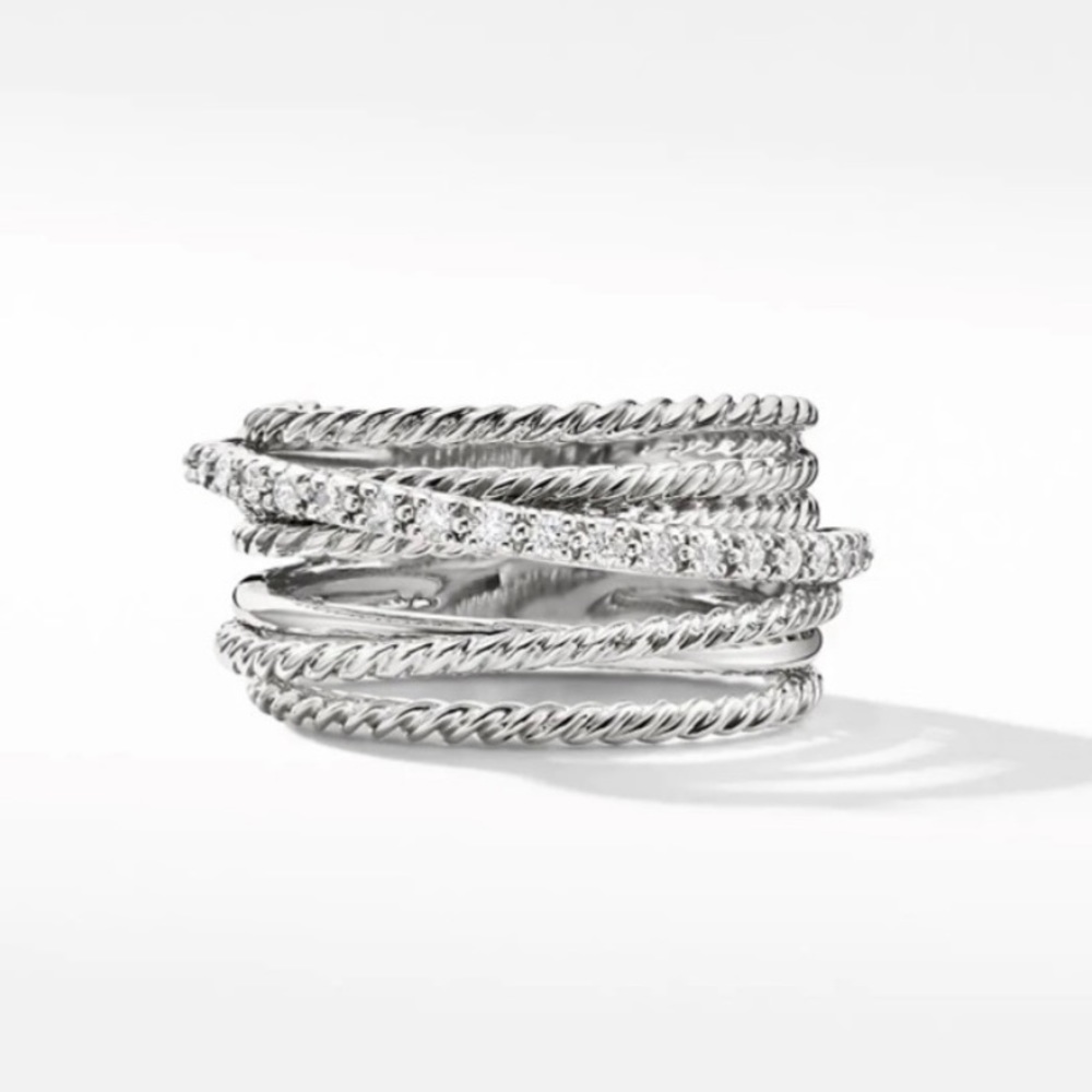 David Yurman Silver Twisted Cable Ring